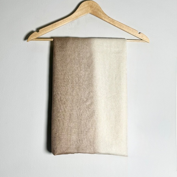 Talbots Silk Blend Infinity Cafe Latte Ombre Lightweight Scarf - Picture 2 of 4